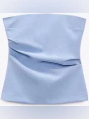 Zara Strapless Pastel Fitted Top